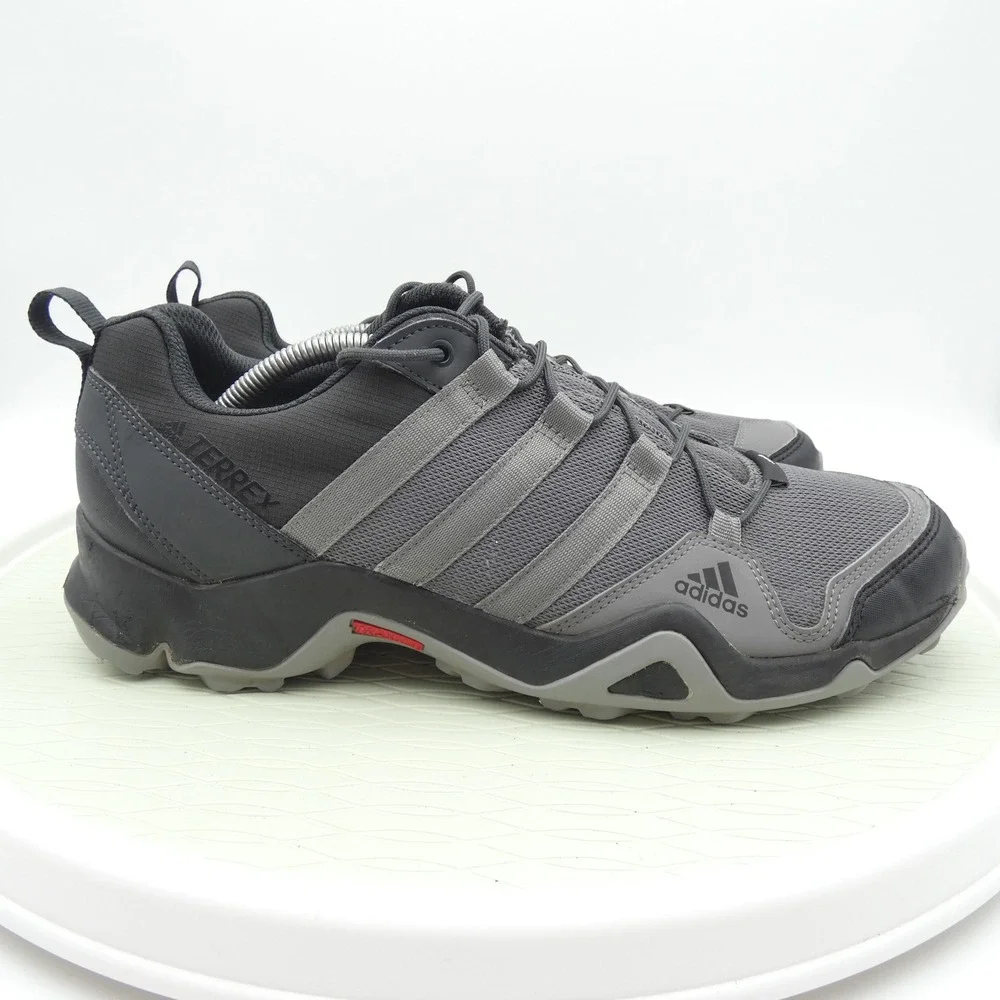Adidas Terrex AX3 Grey Black Hiking Shoes Mens Size 12 CM7728 Low Top Trail